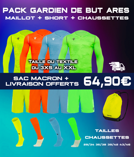 Pack Tenue GK Ares Neon Jaune 64.90€